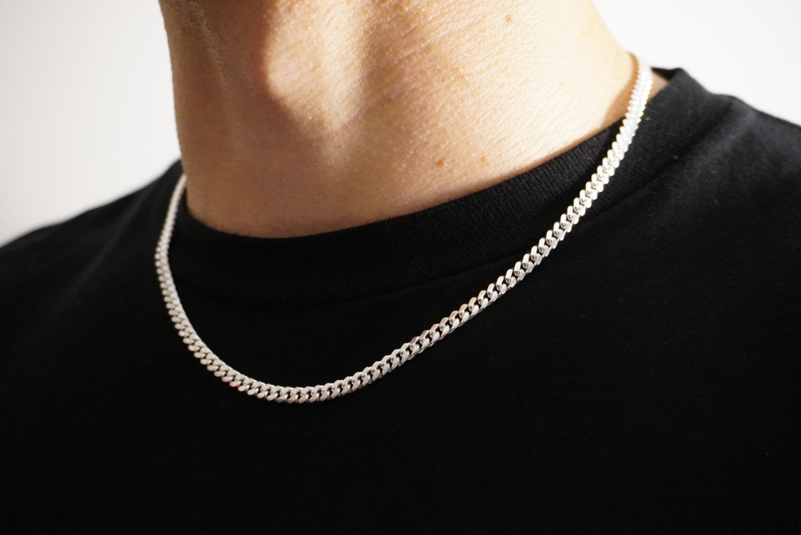 Solid Sterling Silver Miami Cuban Link Chain 4mm