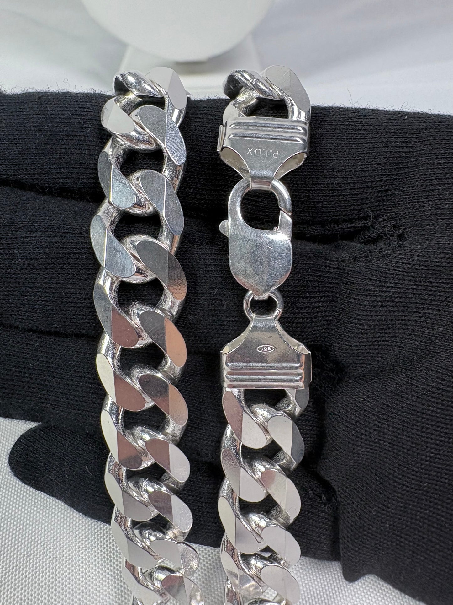 Solid .925 Sterling Silver Cuban Link In 13.5mm