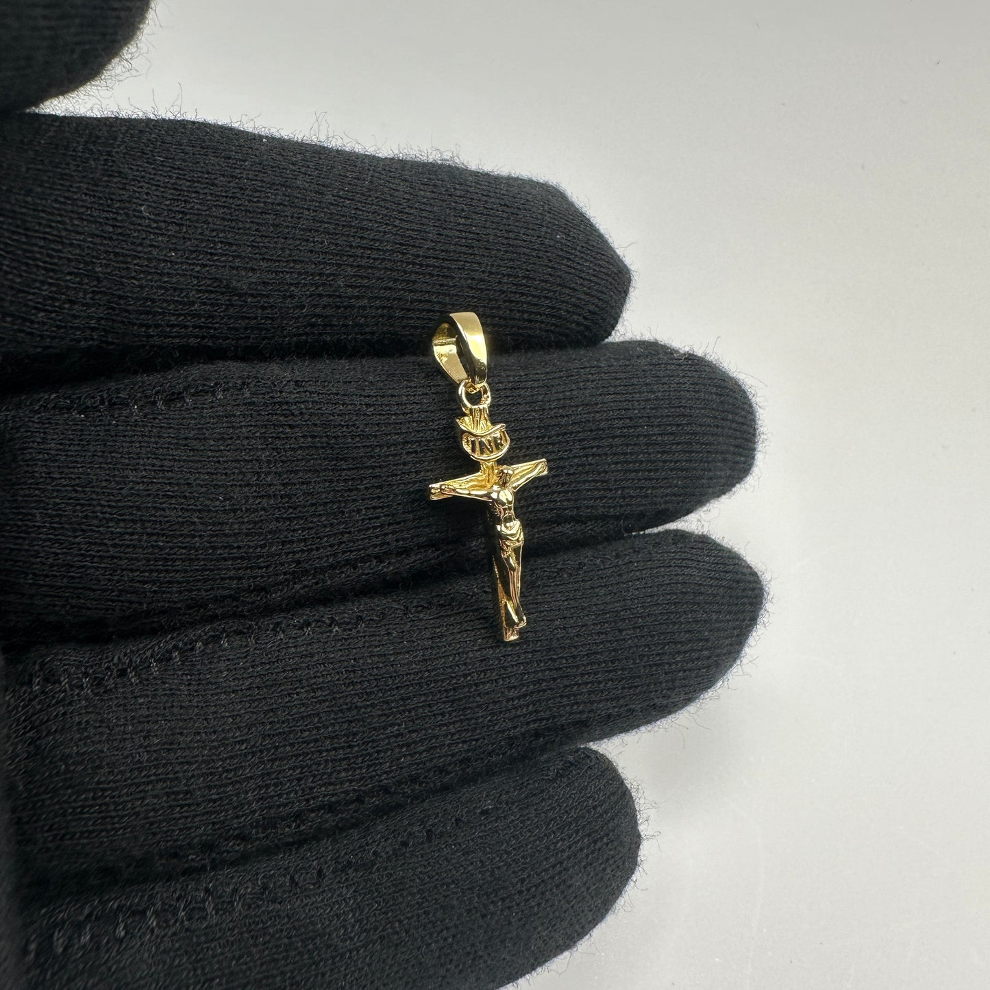 14k Gold Vermeil Crucifix Cross Pendant