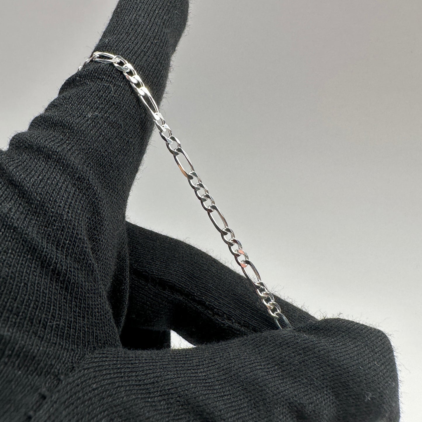 Solid .925 Sterling Silver Figaro Link Chain 3.5mm