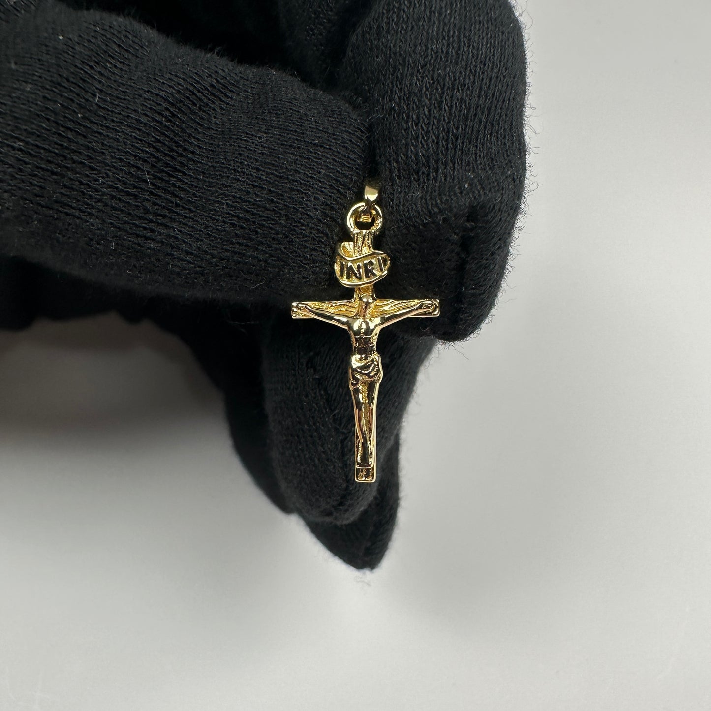 14k Gold Vermeil Crucifix Cross Pendant