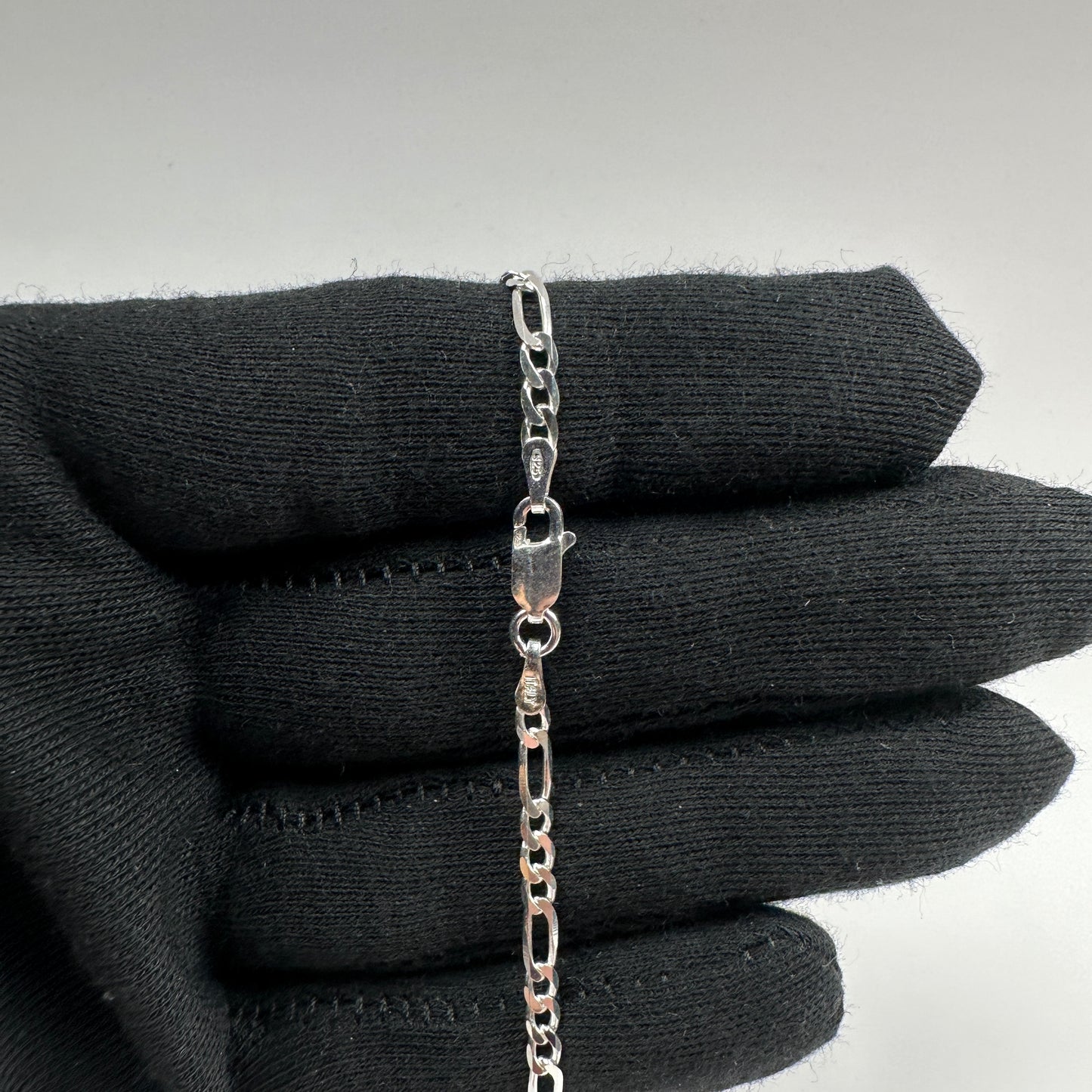 Solid .925 Sterling Silver Figaro Link Chain 3.5mm