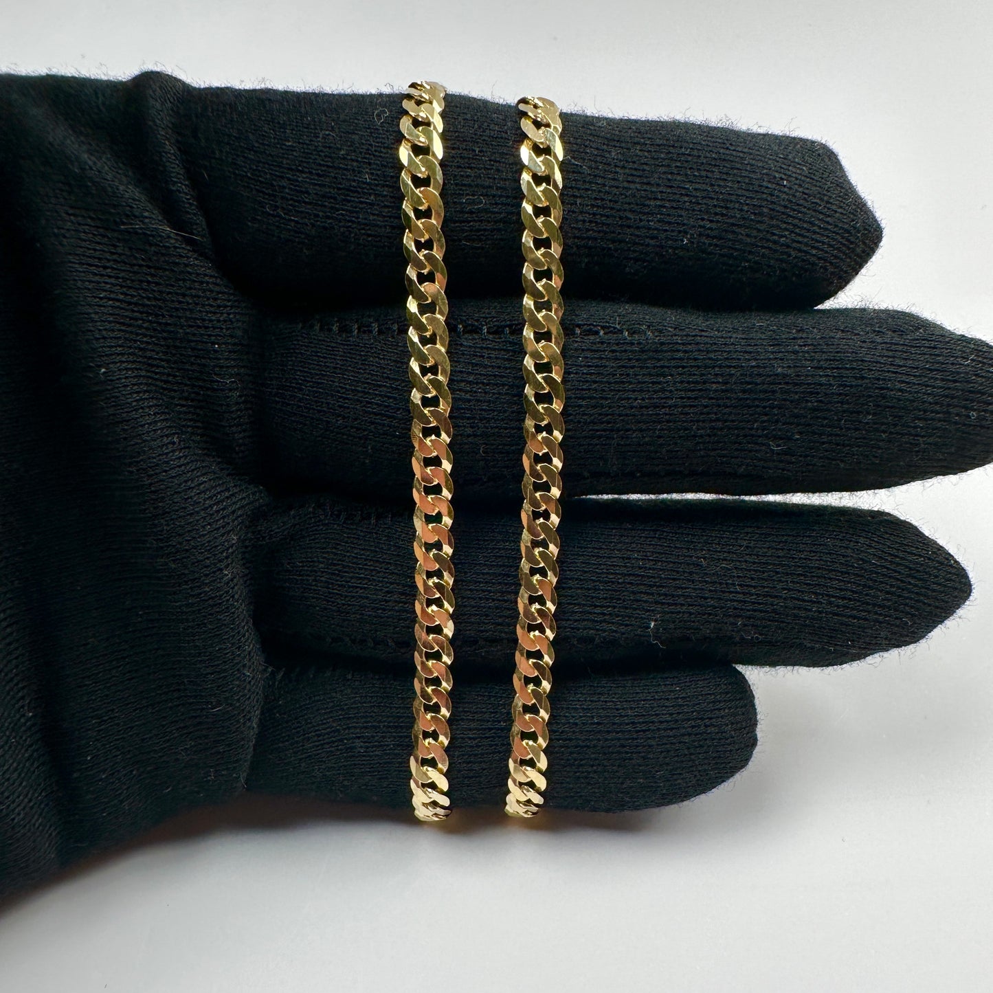 14k Gold Vermeil Flat Cuban Link Chain 4mm