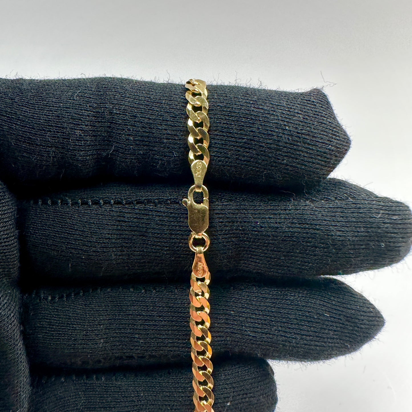 14k Gold Vermeil Flat Cuban Link Chain 4mm