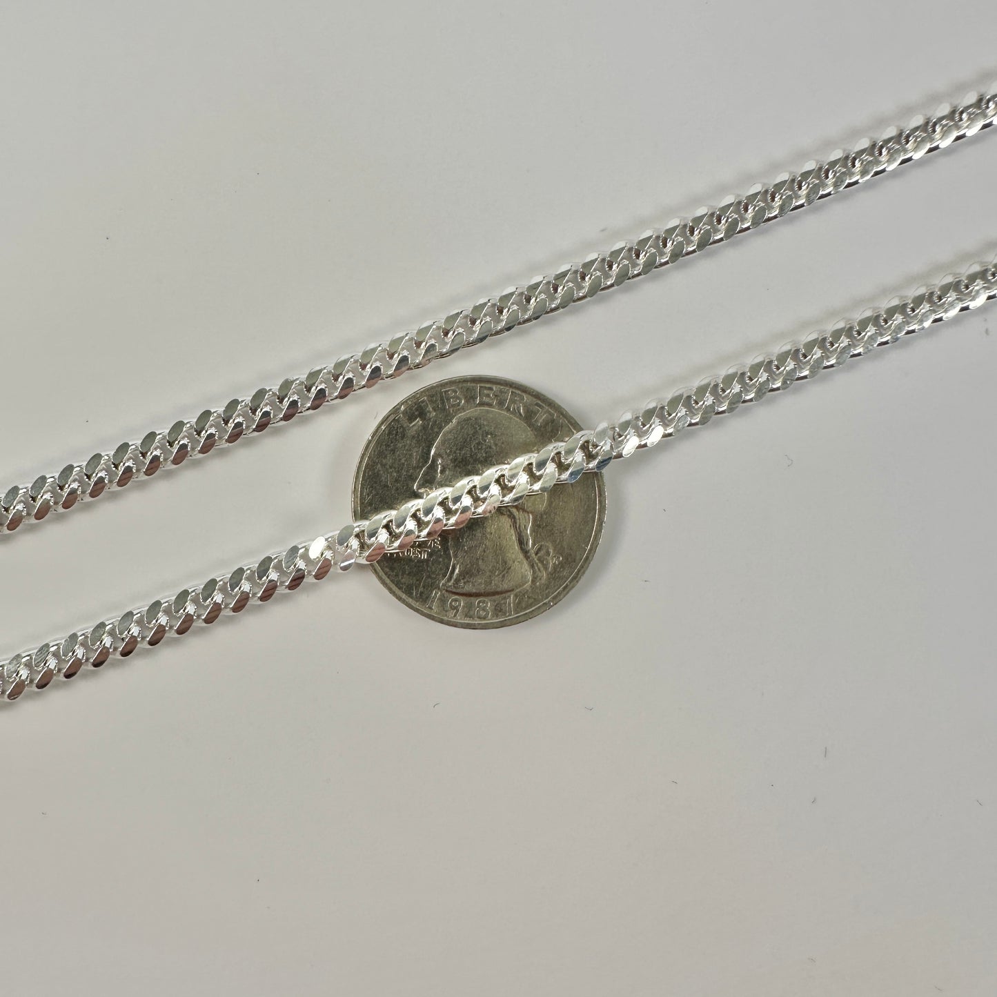 Solid .925 Sterling Silver Miami Cuban Link Chain 4mm