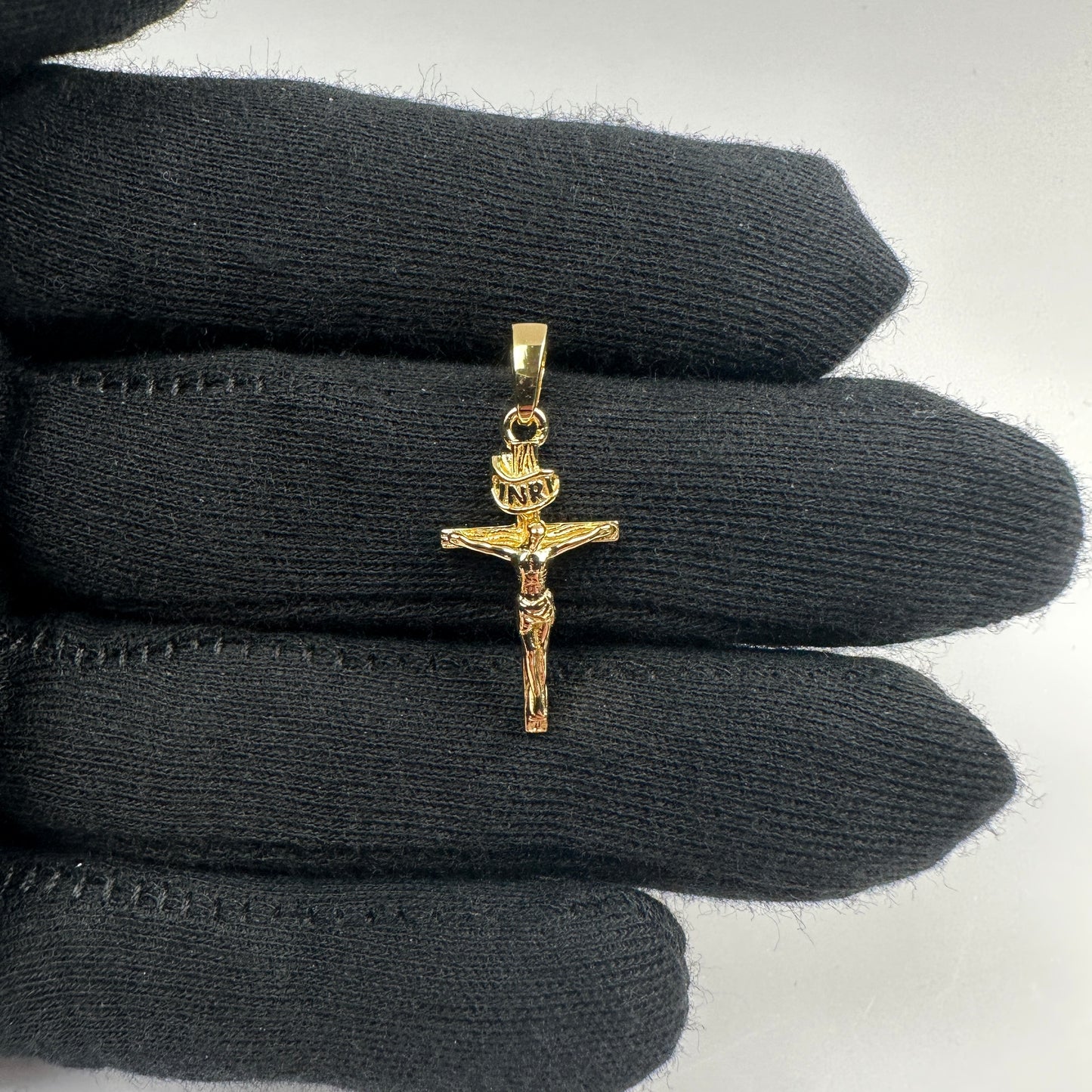 14k Gold Vermeil Crucifix Cross Pendant