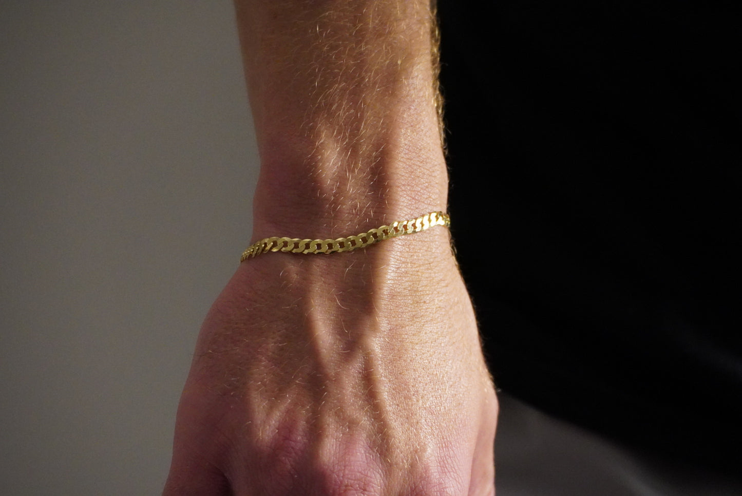 14k Gold Vermeil Flat Cuban Bracelet