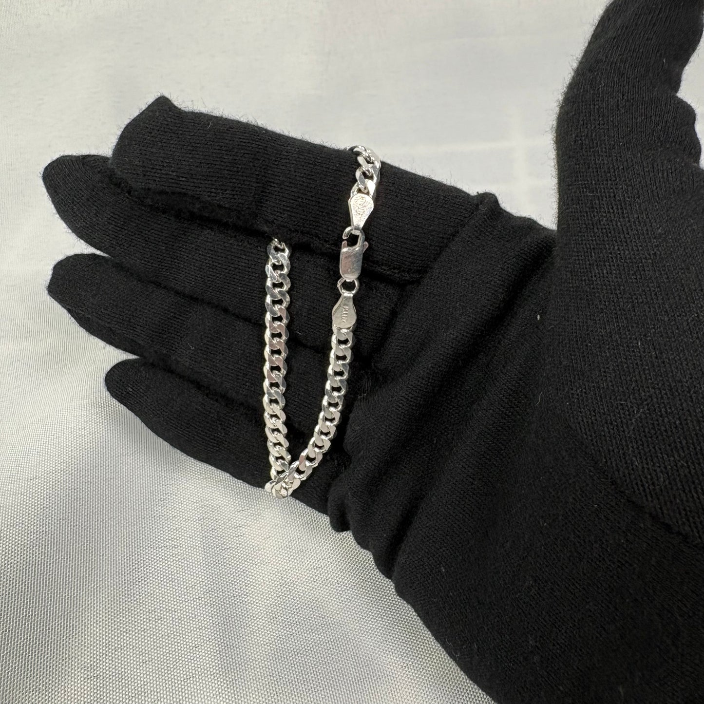 Solid .925 Sterling Silver Cuban Link Bracelet 6.5mm