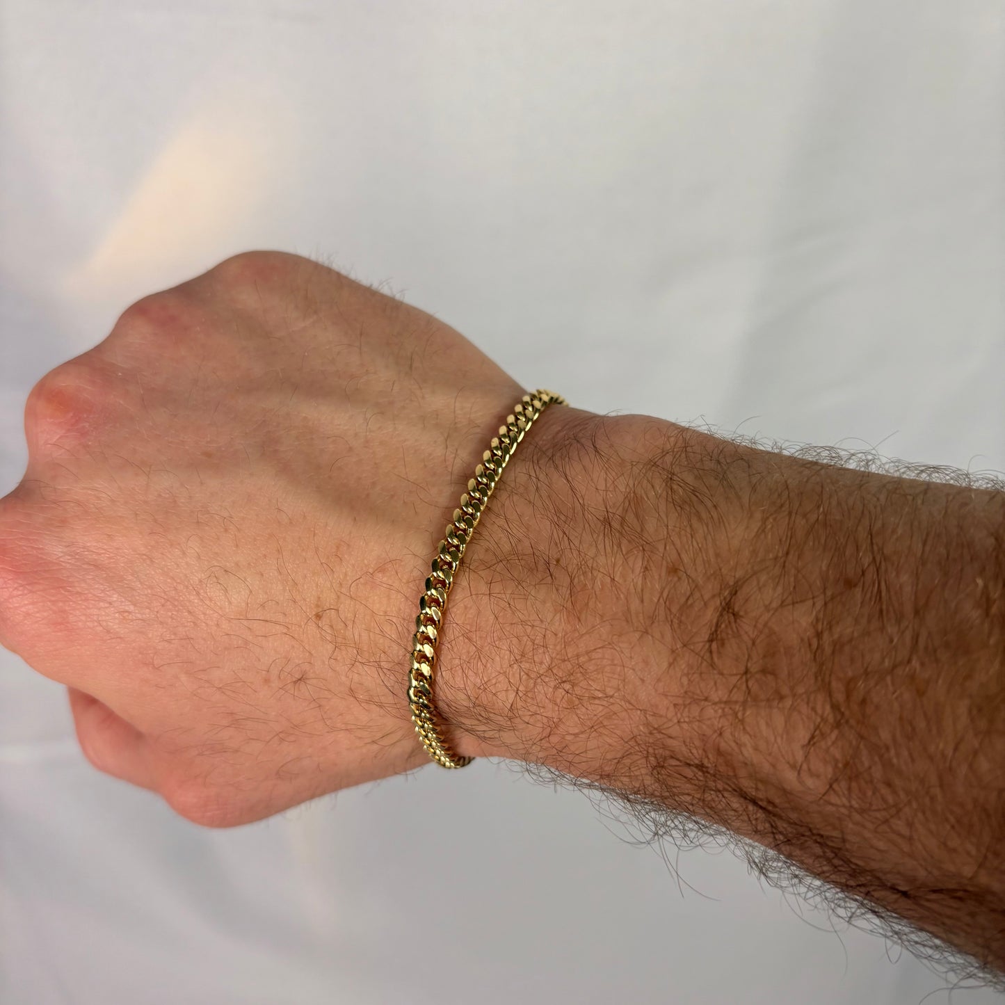 14k Gold Vermeil Miami Cuban Link Bracelet In 4mm 7 & 8 Inches