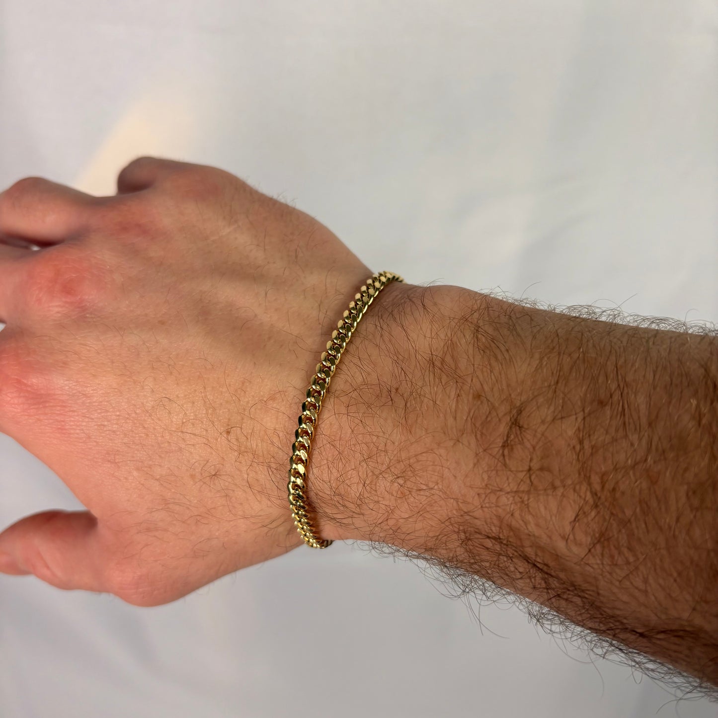 14k Gold Vermeil Miami Cuban Link Bracelet In 4mm 7 & 8 Inches