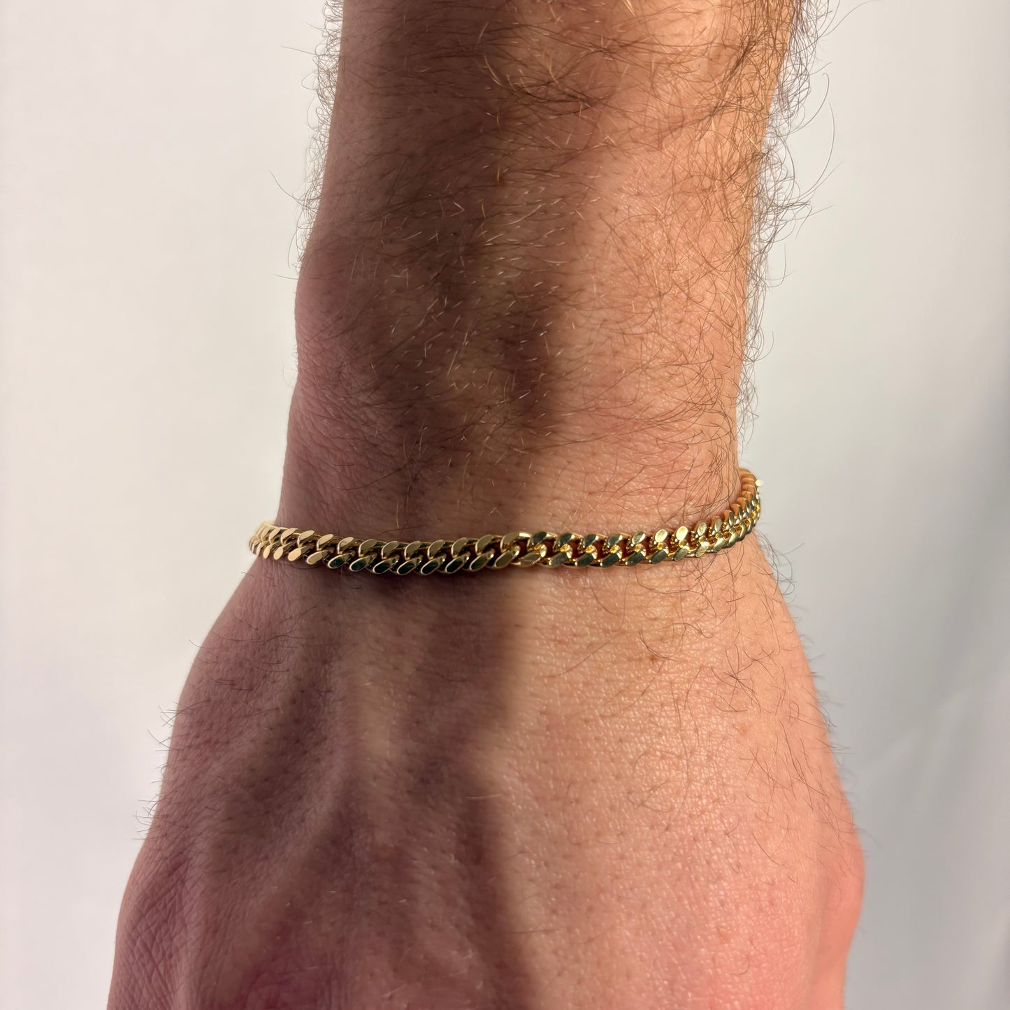 14k Gold Vermeil Miami Cuban Link Bracelet In 4mm 7 & 8 Inches