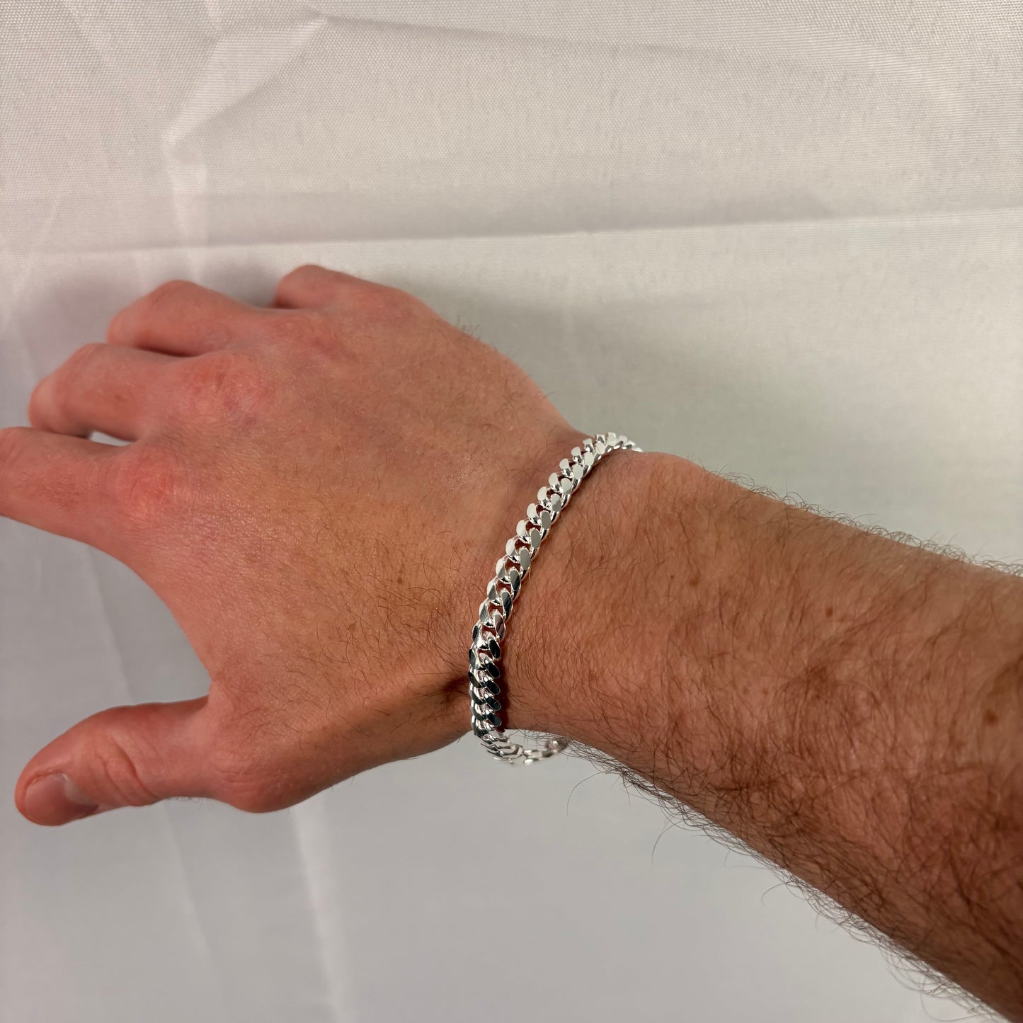 Solid .925 Sterling Silver Heavy Miami Cuban Bracelet 6.3mm
