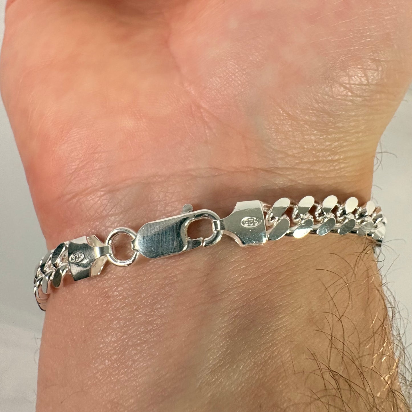 Solid .925 Sterling Silver Heavy Miami Cuban Bracelet 6.3mm