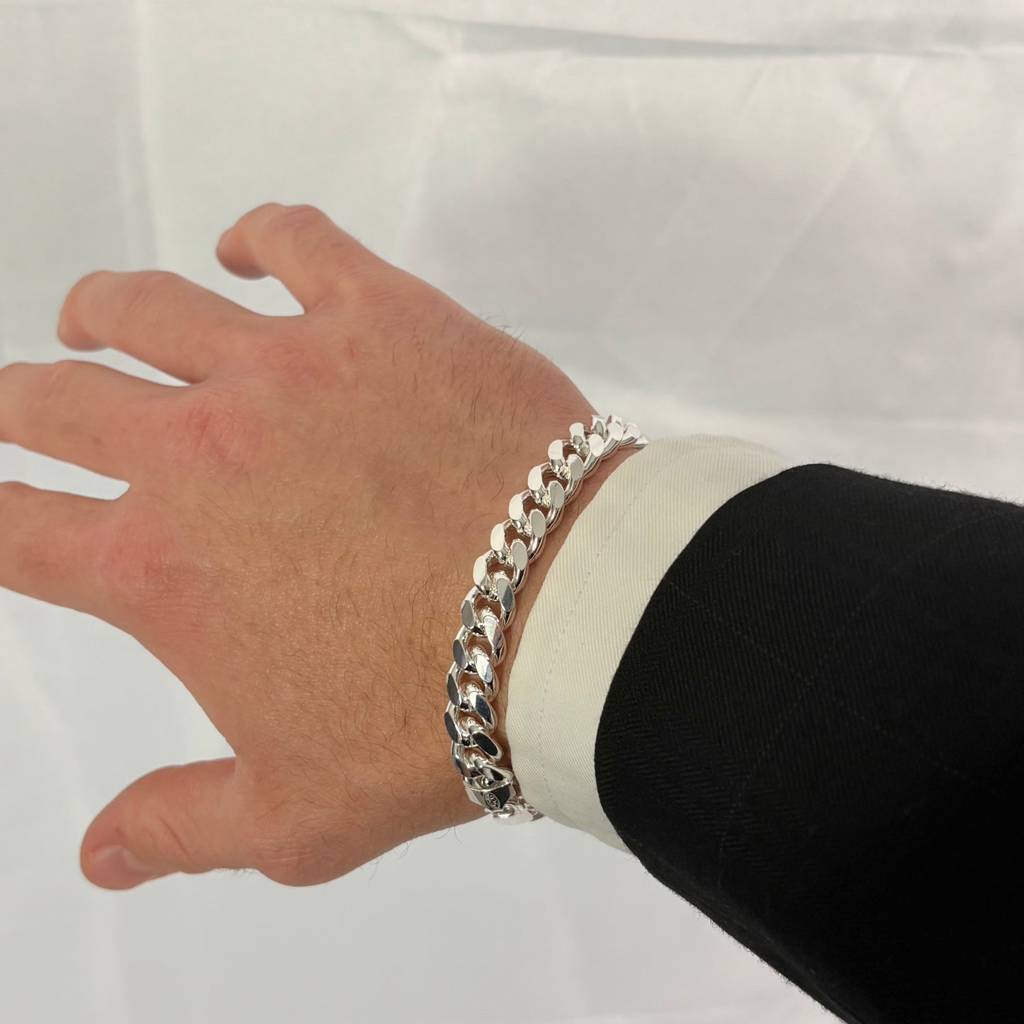 Solid .925 Sterling Silver Heavy Miami Cuban Bracelet 9.2mm