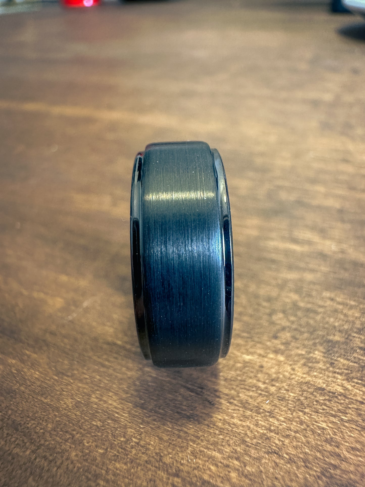 Black Brushed Finish Tungsten Ring