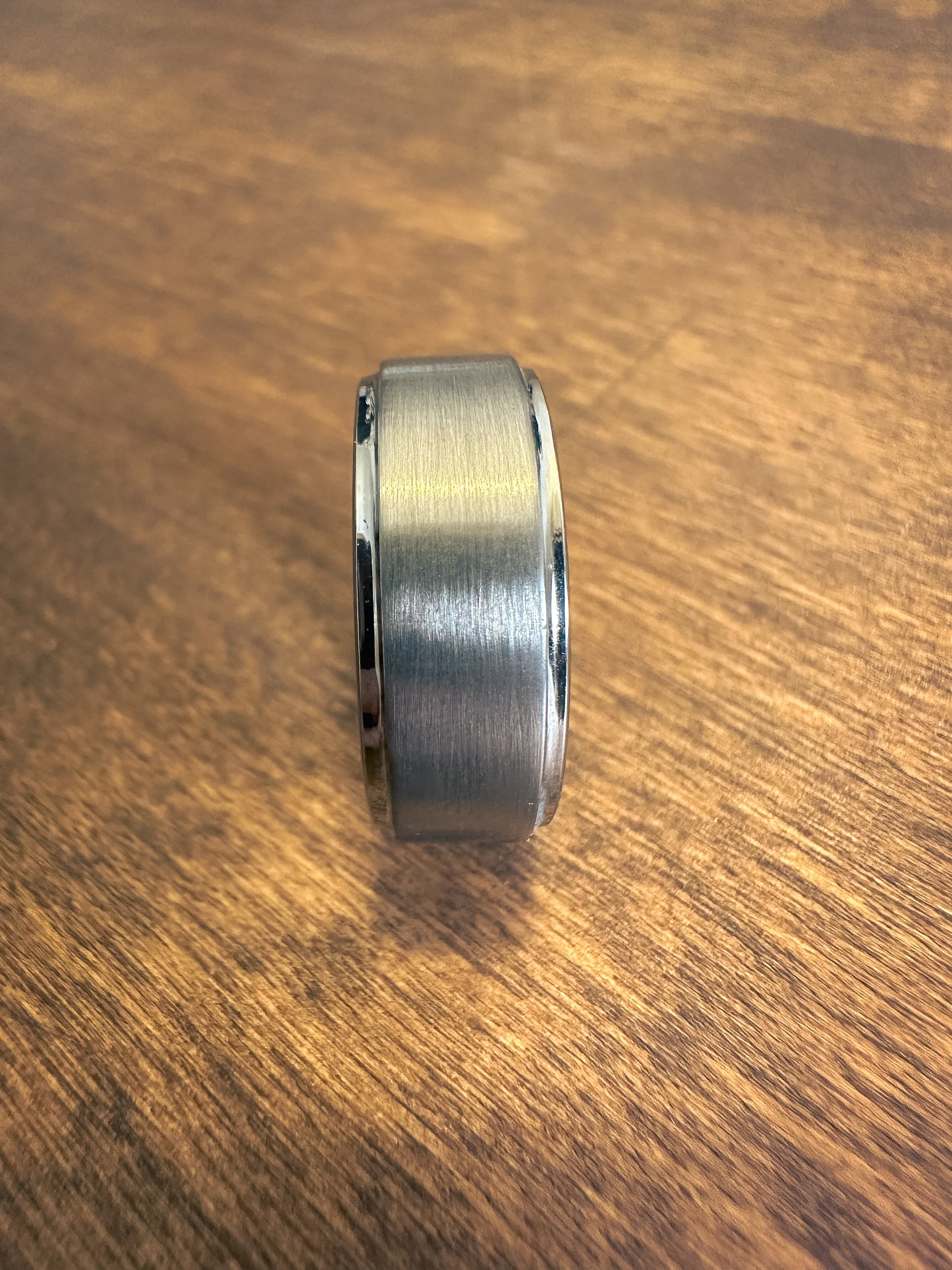 Silver Brushed Tungsten Ring