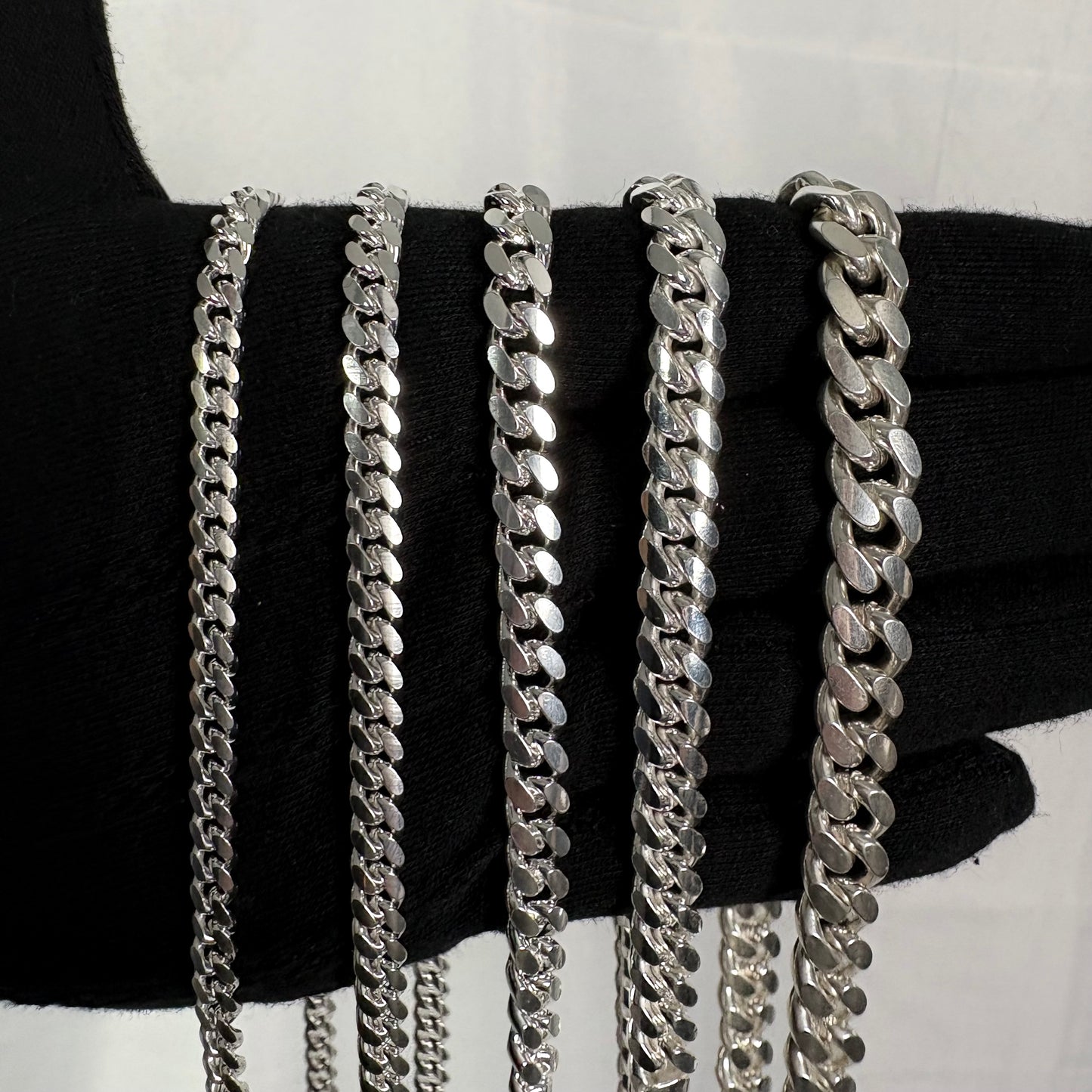 Italian Solid .925 Sterling Silver Heavy Miami Cuban Link Chain With High Polish Finish, Anti Tarnish Waterproof Silver Jewelry