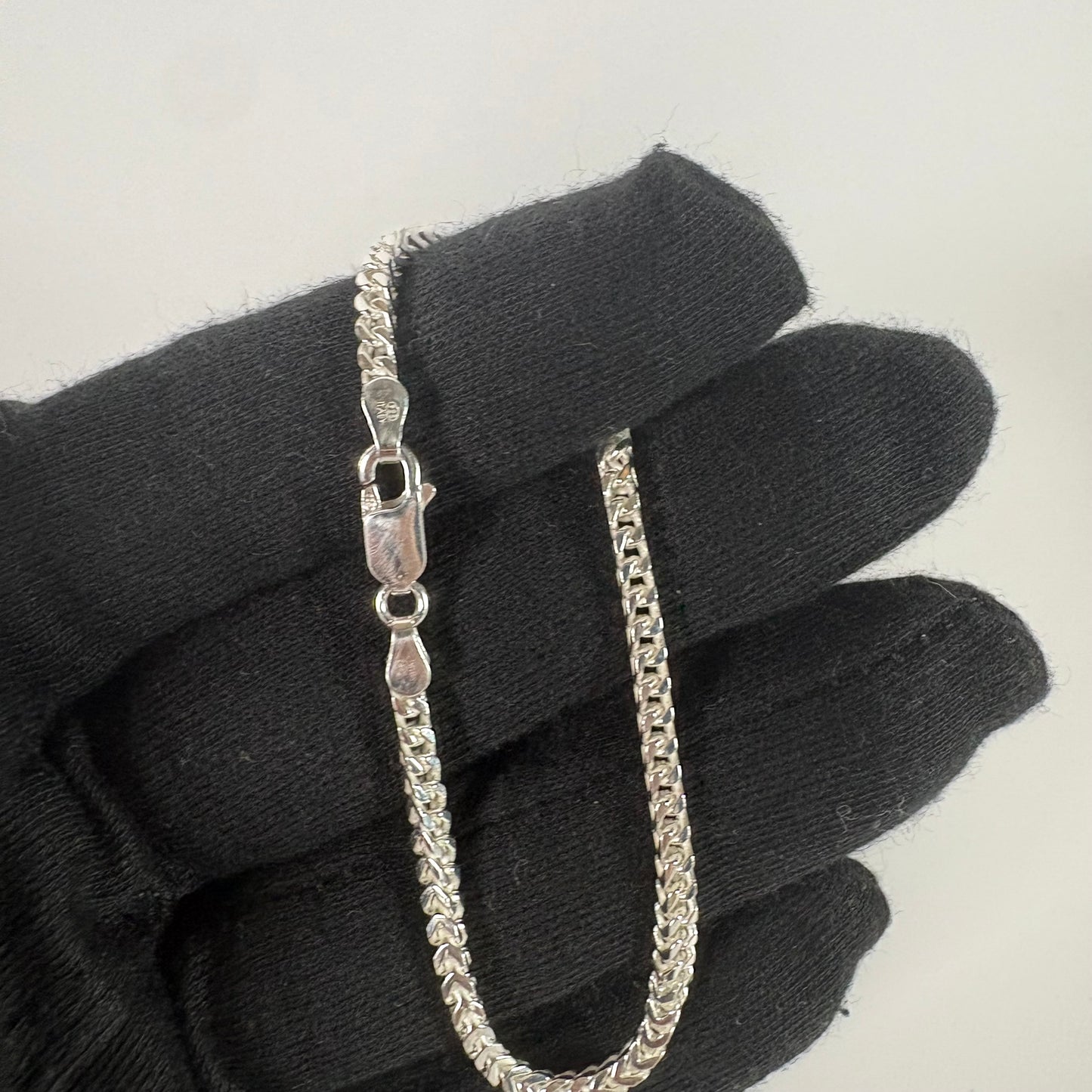 Solid .925 Sterling Silver Franco Bracelet In 2.5mm 7 & 8 Inches
