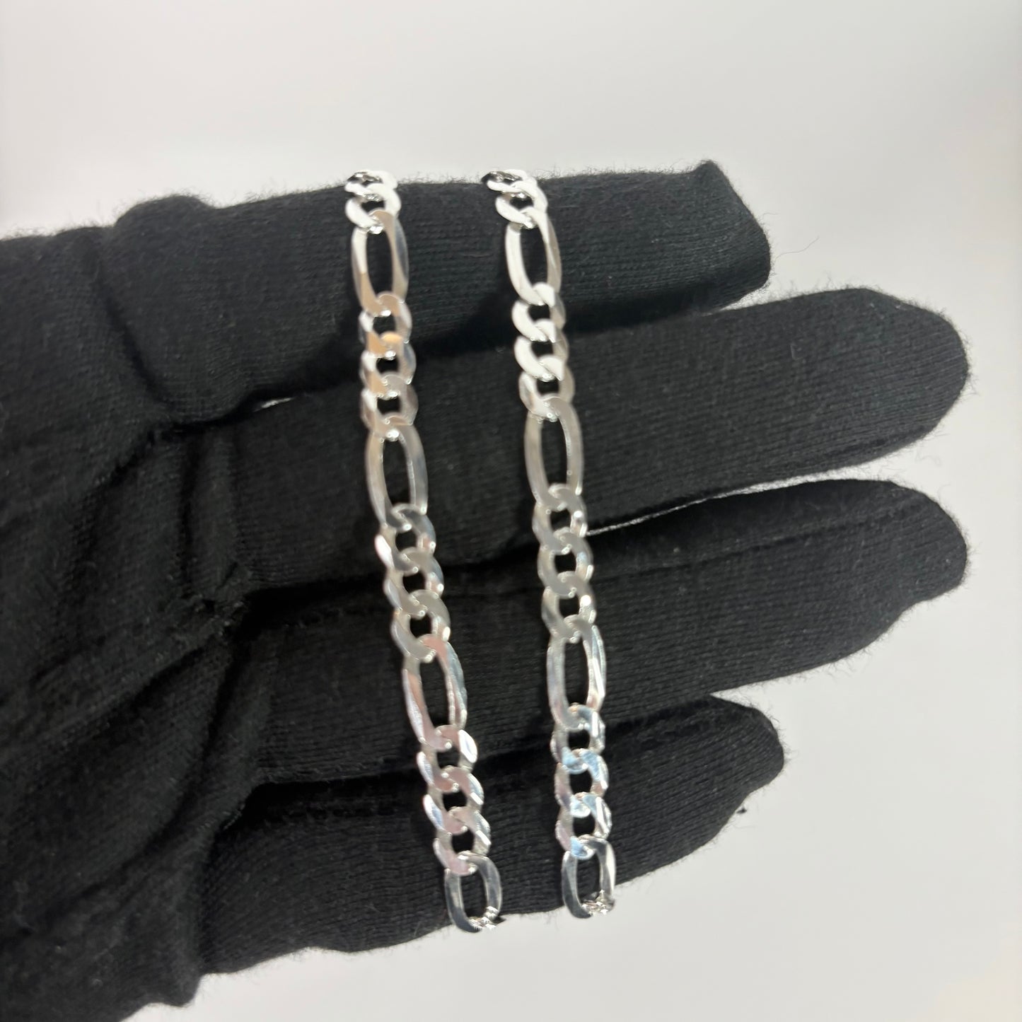 Solid .925 Sterling Silver Figaro Link Chain In 5mm