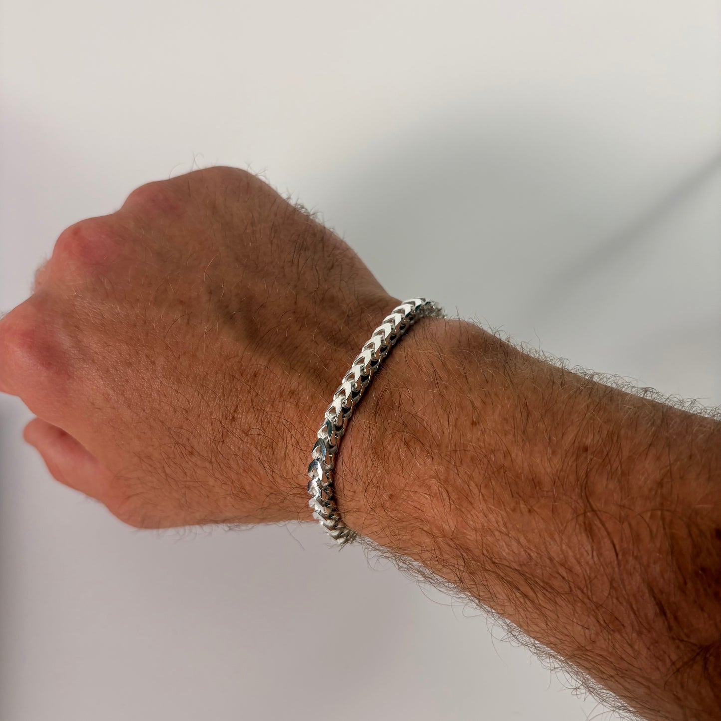 Solid .925 Sterling Silver Franco Bracelet In 4.6mm 7 & 8 Inches