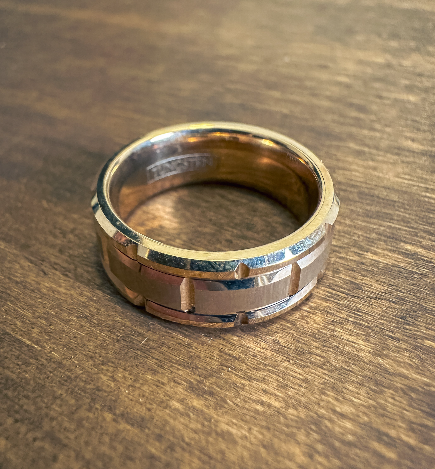 Rose Gold Notched Ring